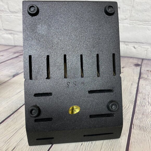 Henckels Black Wood Knife Block Only Cutlery Storage 12 Slots 7.5" H 4.5" W - Picture 7 of 9